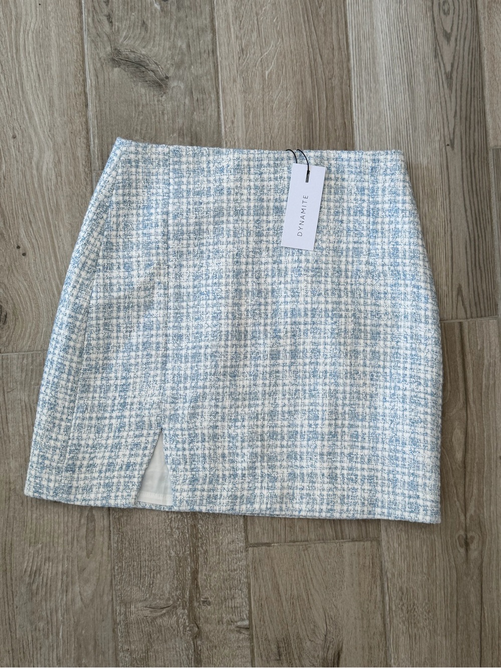 Dynamite Tweed Mini Skirt | XS | Blue & White